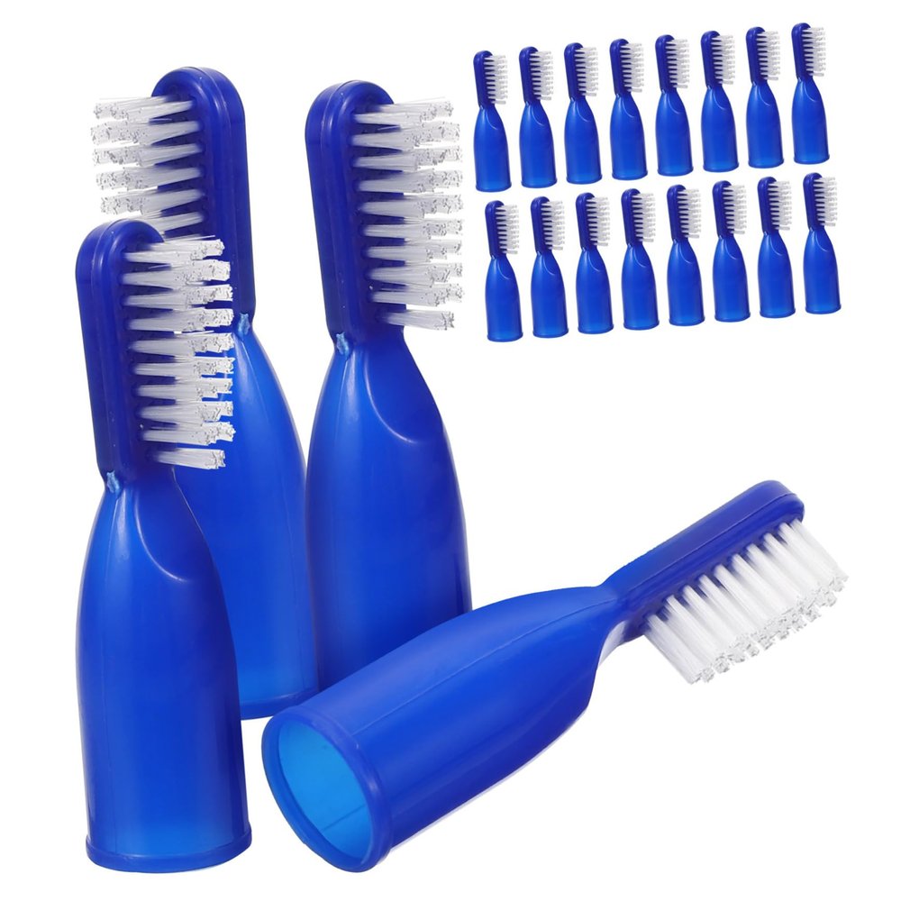 Ipetboom 20-Piece Mini Toothbrushes with Short Handles, Plastic, Portable