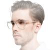 OCCI CHIARI Oversized Square Reading Glasses for Men, 4.0 Magnification, Transparent view 1