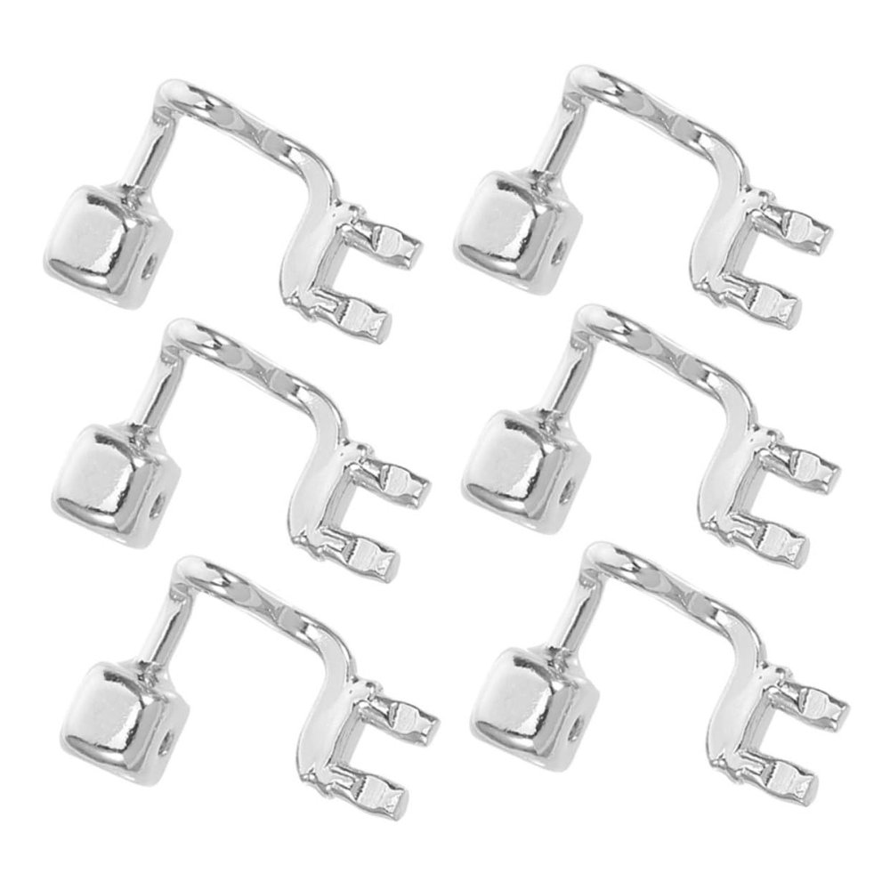 Screw-On Stainless Steel Nose Pad Mounts, 3 Pairs, Silver