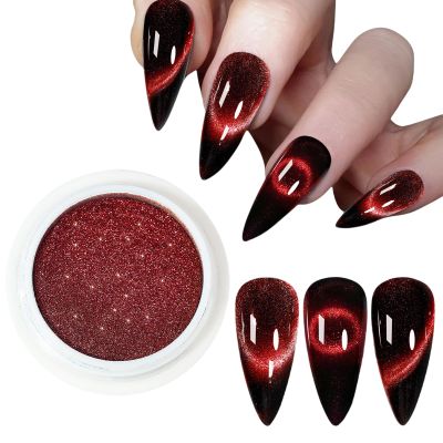 9D Cat Eye Nail Powder with Mirror Effect