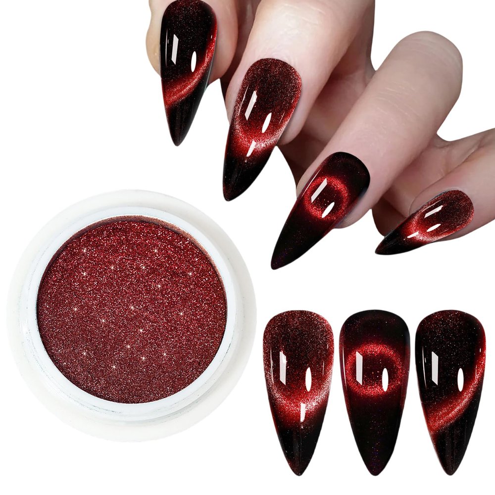 9D Cat Eye Nail Powder with Mirror Effect