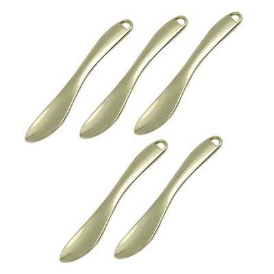 Eye Cream Applicator, 5-Piece Zinc Alloy Set, Gold-Tone