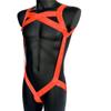 JOCKMAIL Men's Body Harness Underwear, Sexy One-Piece with Cut-Out Design, Low-Rise T-Back Brief (Orange, One Size) view 3