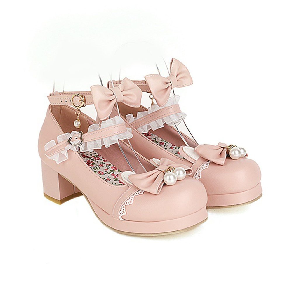 Women's Traditional Costume Shoes, Wide Fit H, Chunky Heels
