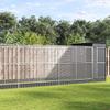 Emmtore Silver Steel Aviary with Extension, 1037 x 203 x 216 cm view 1