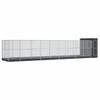 Emmtore Silver Steel Aviary with Extension, 1037 x 203 x 216 cm view 2