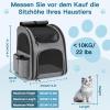 Dog Backpack up to 10kg, Pet Rucksack with Mesh Window - Gray view 3
