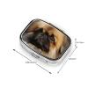 Square Pekingese Pill Box for Wallet or Bag, 2 Compartments view 2