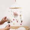 Baby Crib Mobile with Felt Clouds and Stars, Gray-White view 2