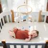 Baby Crib Mobile with Felt Clouds and Stars, Gray-White view 4