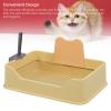 Cat Litter Box with Stainless Steel Grate, Splash-Resistant, Easy to Clean, Yellow view 3