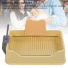 Cat Litter Box with Stainless Steel Grate, Splash-Resistant, Easy to Clean, Yellow view 4