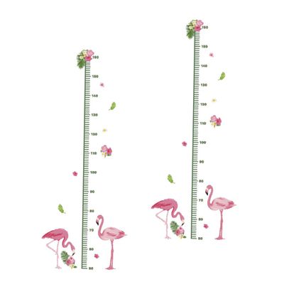 2-Piece Kids' Height Measurement Wall Stickers, PVC Growth Ruler