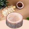 Generic Turtle Water Bowl | Reptile Feeding Dish | Natural Wood Design view 3