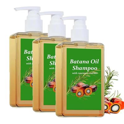 Batana Oil Shampoo with Rosemary Extract, Cold-Pressed Batana Oil for Thinning Hair, 3-Pack, 100 ml