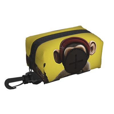Dog Poop Bag Holder for Leash, Curious Monkey