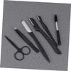 VALICLUD 6-Piece Eyebrow Razor Set with Comb, Brush and Scissors, Portable Stainless Steel view 4