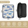 Small Blue Gladiolus Hair Tool Travel Bag with Heat-Resistant Mat view 4