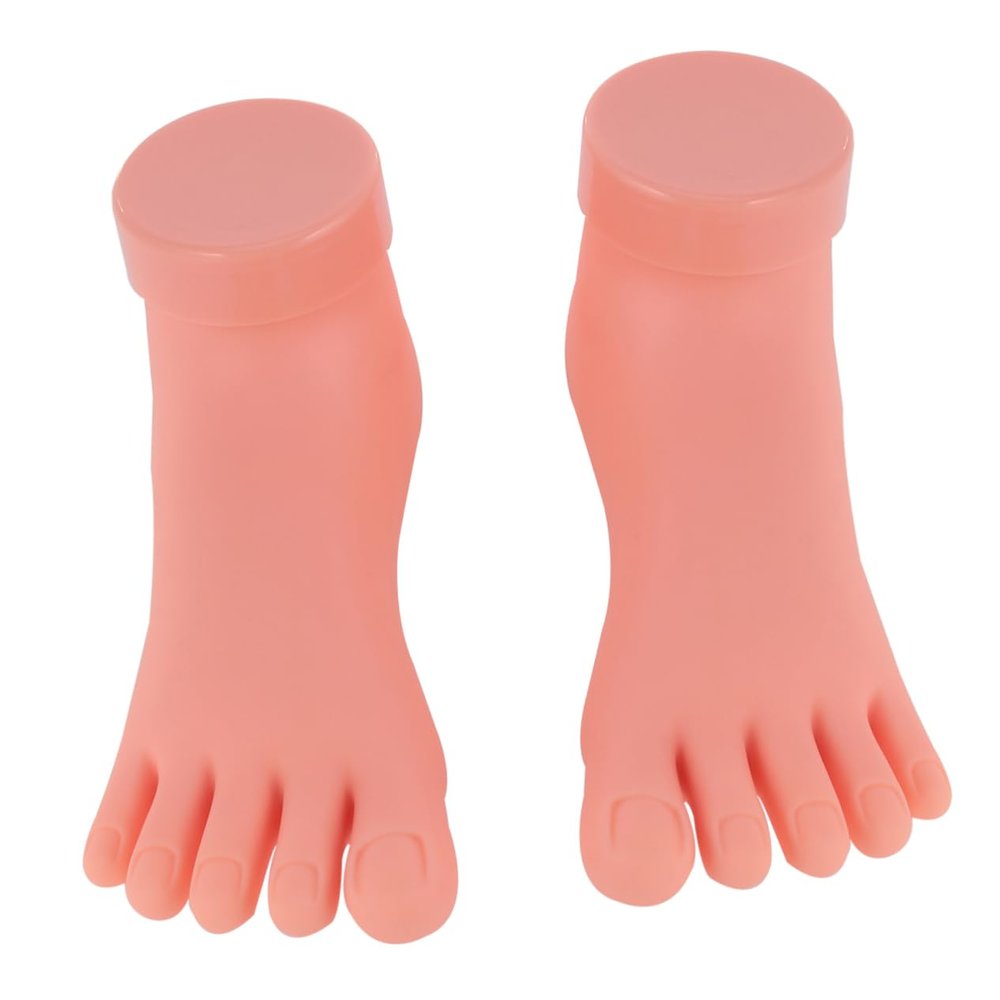 VALICLUD 2-Piece Silicone Gel Nail Practice Feet