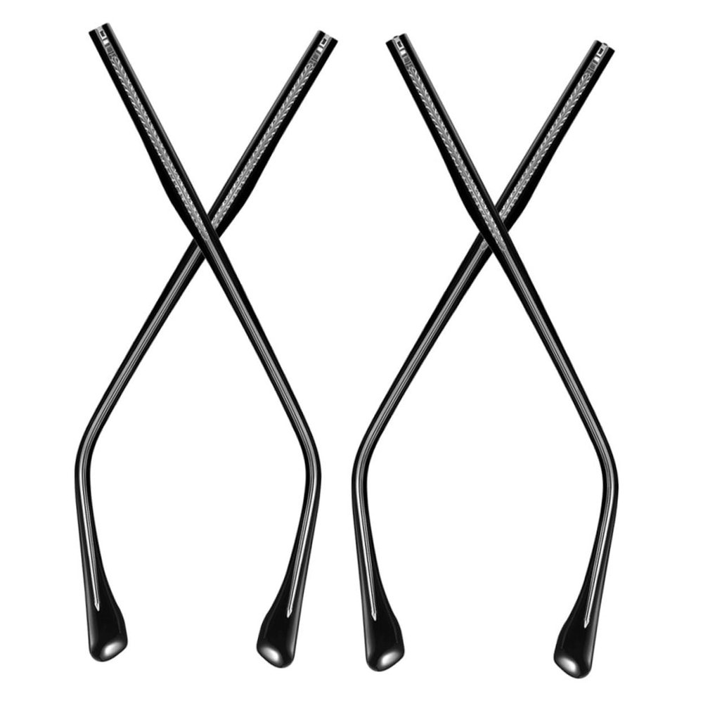 ERINGOGO Metal Replacement Eyeglass Temples, 2 Pairs, Black