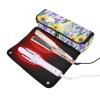 Spring Purple Flowers White Hair Tool Travel Bag with Heat-Resistant Mat, Double-Layer Case for Flat Irons and Curling Irons view 2
