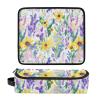 Spring Purple Flowers White Hair Tool Travel Bag with Heat-Resistant Mat, Double-Layer Case for Flat Irons and Curling Irons view 3
