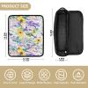 Spring Purple Flowers White Hair Tool Travel Bag with Heat-Resistant Mat, Double-Layer Case for Flat Irons and Curling Irons view 4