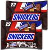 2-Pack Snickers Minis, 12 Count - 2 x 227 g Bags of Mini Chocolate Bars, Special Price, Best Before 05/26 view 1