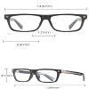ZHUYIQZ TR-Frame Reading Glasses, Blue-Light Blocking, Silver, +3.50 view 2