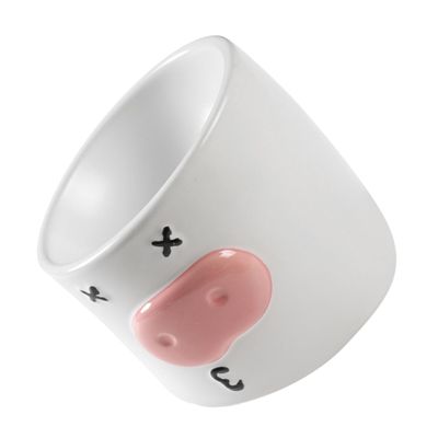 ibasenice Elevated Ceramic Cat Food Bowl with Neck Protection, Slanted Bowl for Cats and Small Dogs