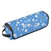 White Floral Blue Hair Tool Travel Bag for Women with Heat-Resistant Mat view 1