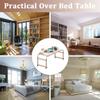 Adjustable Overbed Table with Casters and 3-Sided Safety Rail view 2