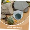 WOONEKY Ceramic Hamster Nest for Golden Hamsters, 2 Pieces, Blue and White view 3