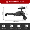 Universal Stroller Board, Portable Ride-On Board with Wheels, Two-Wheel Design, 55 lb Maximum Capacity view 2