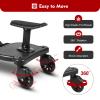 Universal Stroller Board, Portable Ride-On Board with Wheels, Two-Wheel Design, 55 lb Maximum Capacity view 3