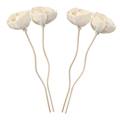 Diffuser Sticks with Dried Flowers, 4 Pieces for Cabins