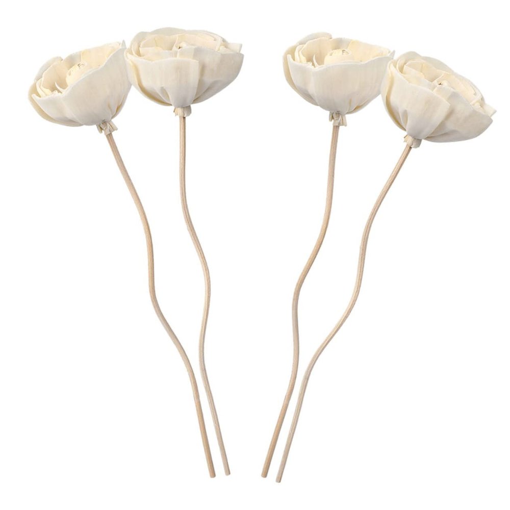 Diffuser Sticks with Dried Flowers, 4 Pieces for Cabins