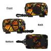Dog Poop Bag Holder for Leash, Lightweight Pet Waste Bag Dispenser, Orange Monarch Butterfly Pattern view 2