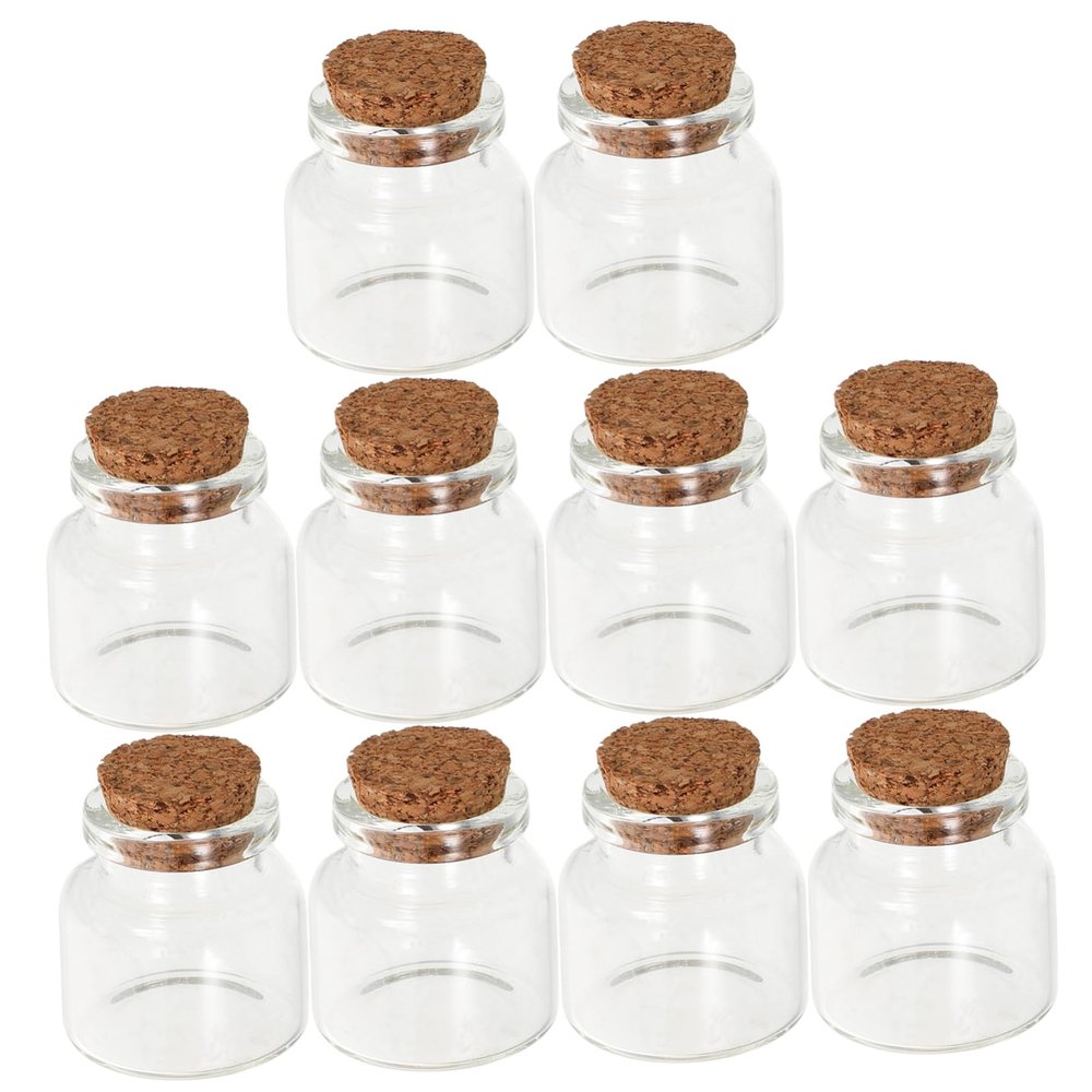 PENIKOKO 10 mL Glass Keepsake Bottles, 10-Pack, Children's Baby Teeth