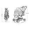 Foldable Pet Travel Stroller with Four Wheels and Storage Basket view 2