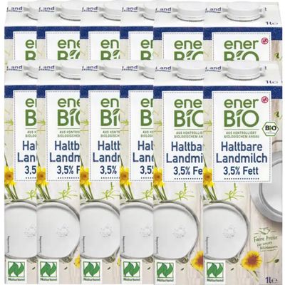 ENER UHT Farm Milk 3.5% Fat, 1 L, 12-Pack