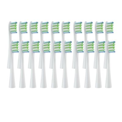 20 Replacement Brush Heads Compatible with Oclean Flow, X PRO Elite, X, One, Z1, and F1 Electric Toothbrushes, White