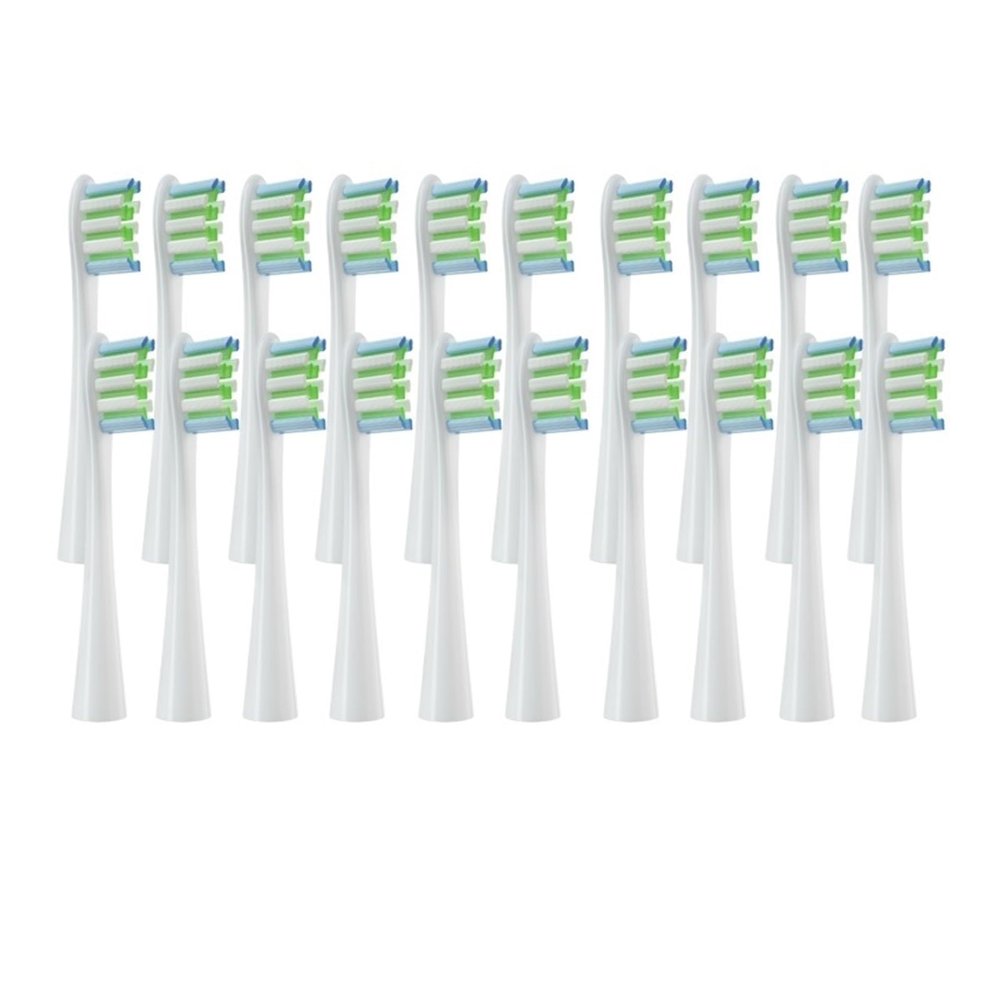20 Replacement Brush Heads Compatible with Oclean Flow, X PRO Elite, X, One, Z1, and F1 Electric Toothbrushes, White