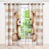 Generic Cute Teddy Bear Nursery Curtains with Grommets, Watercolor Stripes, 2-Piece Set, 140 x 160 cm view 2