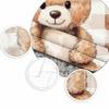 Generic Cute Teddy Bear Nursery Curtains with Grommets, Watercolor Stripes, 2-Piece Set, 140 x 160 cm view 3