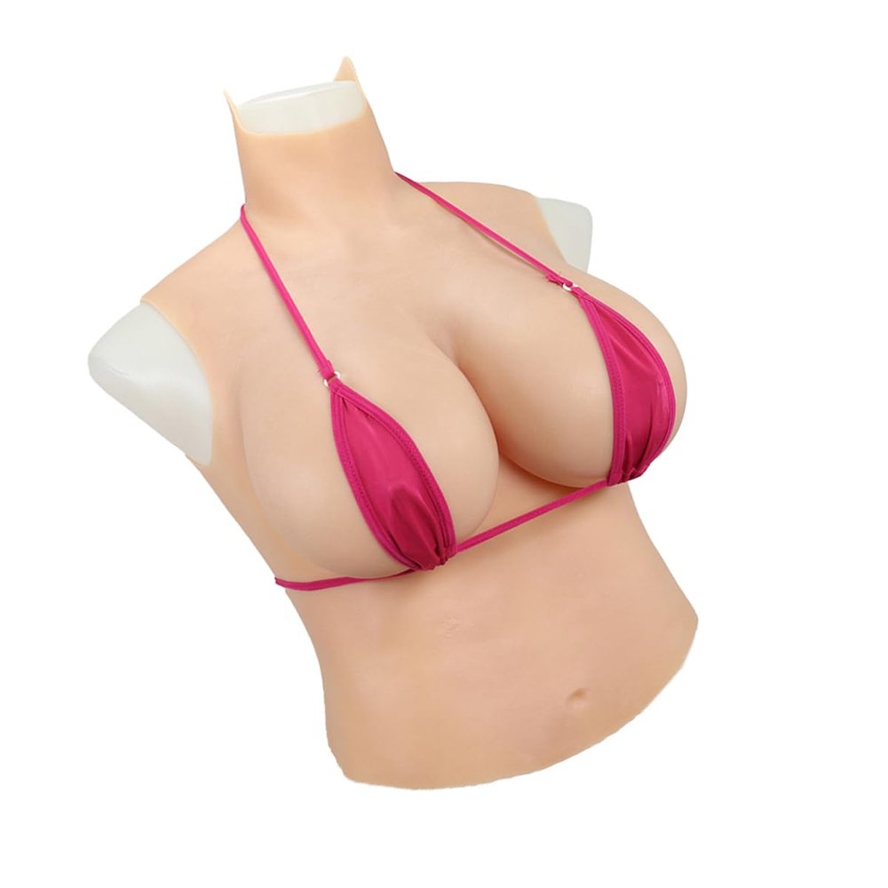 Realistic Half-Body Silicone Breast Prosthesis, K Cup (03)