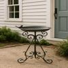 PALAZZO INT JARDIN DES PLANTES Decorative Birdbath, Patinated Iron, 70 cm H x 37 cm view 4