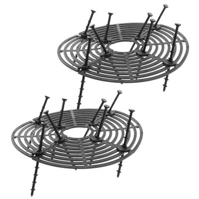 Gatuida 2-Pack Plastic Flower Pot Grid Covers, Black