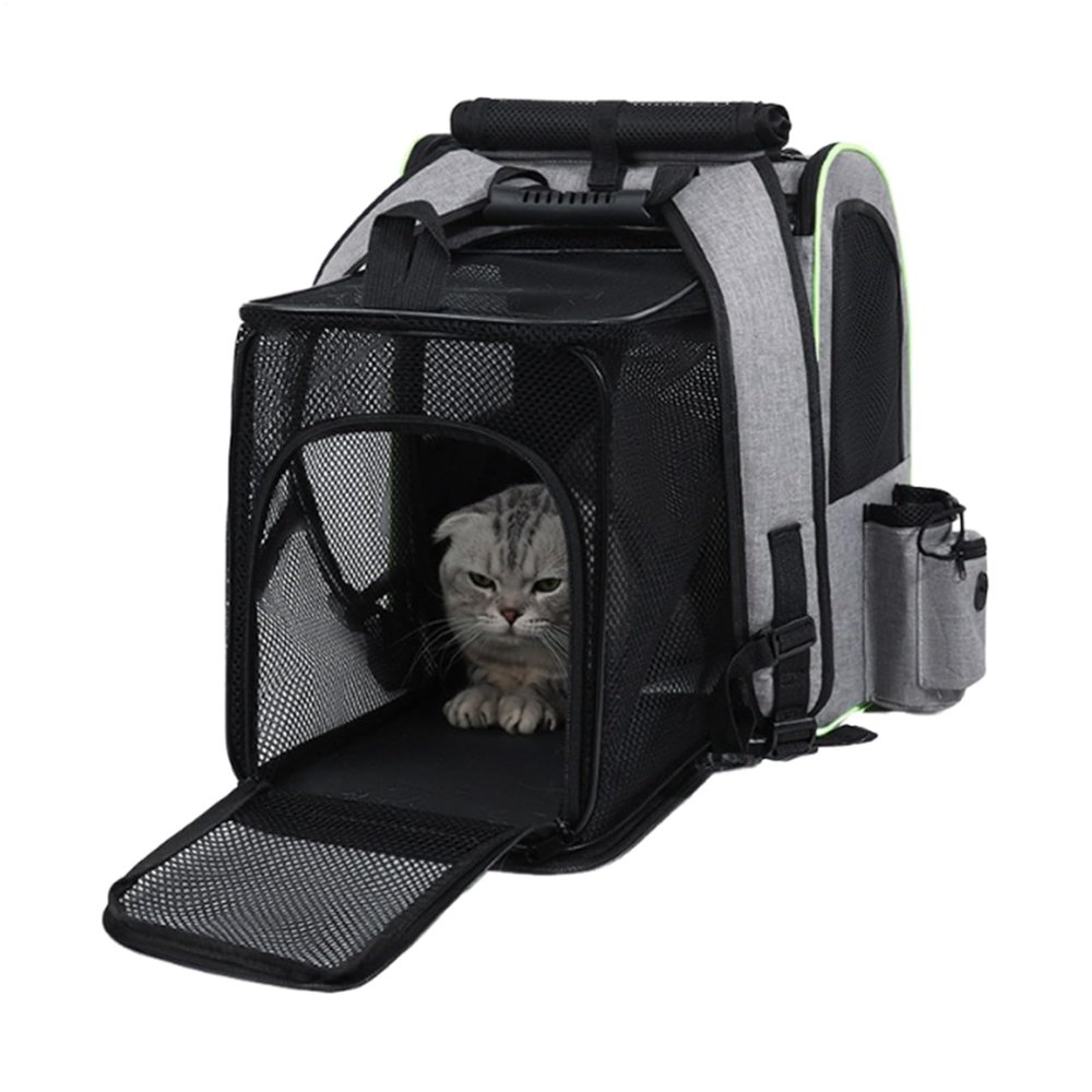 Pet Carrier Backpack for Cats - Expandable Breathable Travel Bag