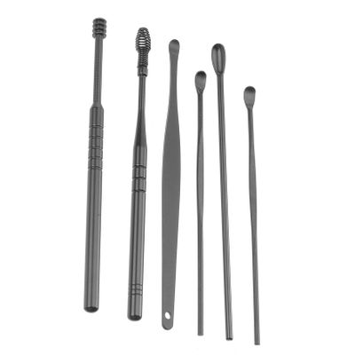 VALICLUD 2-Piece Stainless Steel and Silicone Ear Cleaning Tool Set with Storage Pouch